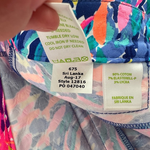 Lilly Pulitzer Kelly Skinny Ankle Pant True Blue Seas the Day Resort Size 2 - Picture 6 of 9